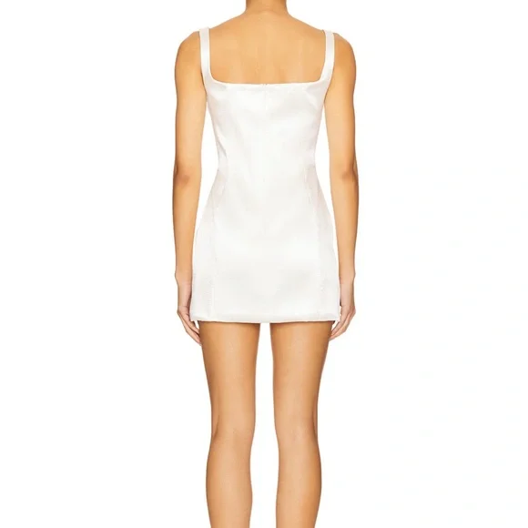NWT: Bridal White Mini Dress with Bow Accents - Picture 2 of 2